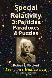 Special Relativity 3:  Particles, Paradoxes & Puzzles