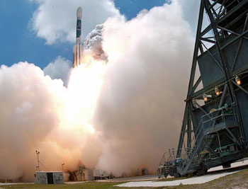 Launch of Fermi Gamma Ray Space Telescope